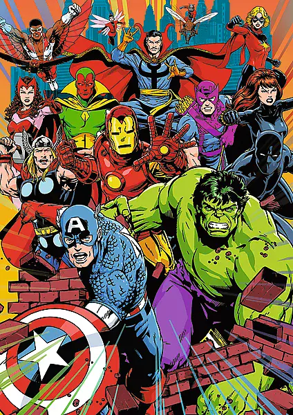 Puzzle 1000 elementów. Premium Plus. Marvel Heroes
