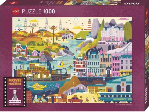 Puzzle 1000 elementów. Movie Masters. Filmy Wesa Andersona