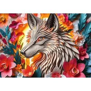 Puzzle 1000 elementów. Paper Art: Wilk