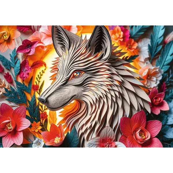 Puzzle 1000 elementów. Paper Art: Wilk