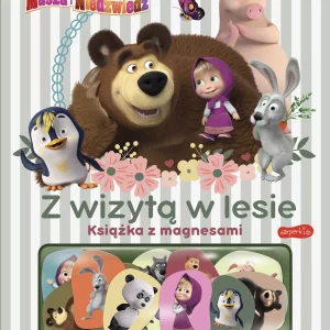 Masza i Niedźwiedź. Z wizytą w lesie. Książka z magnesami