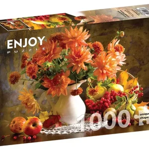 Puzzle 1000 Martwa natura z pomarańczowymi daliami