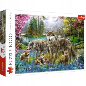 Puzzle 1000 elementów. Wilcza rodzina