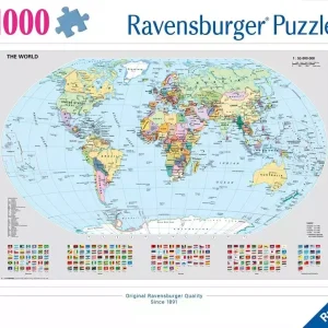 Puzzle 1000 elementów. Polityczna mapa świata