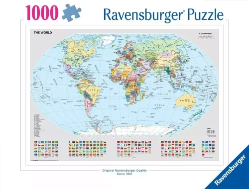 Puzzle 1000 elementów. Polityczna mapa świata