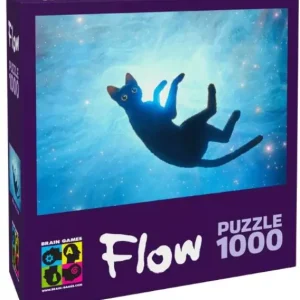 Puzzle 1000 elementów. Flow. Czarny kot