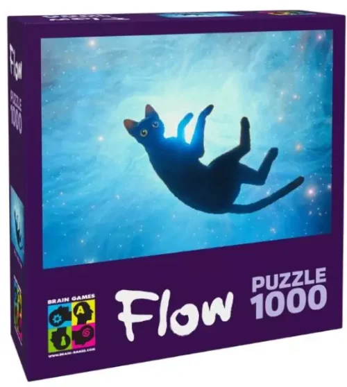 Puzzle 1000 elementów. Flow. Czarny kot