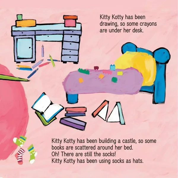 Kitty Kotty helps to clean