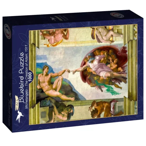 Puzzle 1000 elementów. Stworzenie Adama, Michał Anioł, 1511