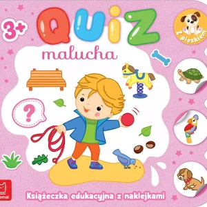 Quiz malucha. Książeczka edukacyjna z naklejkami z pieskiem 3+