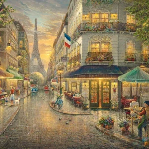 Schmidt PQ Puzzle 1000 el. THOMAS KINKADE Malowniczy Paryż drewniane