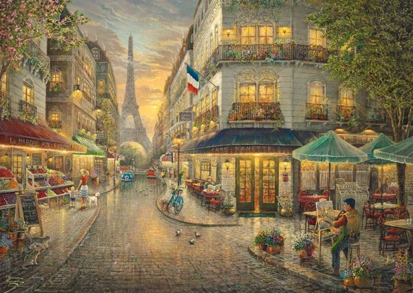 Schmidt PQ Puzzle 1000 el. THOMAS KINKADE Malowniczy Paryż drewniane