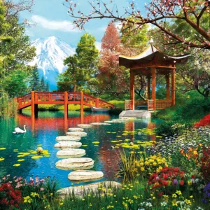 Puzzle 1000 elementów. High Quality Collection. Ogrody Fuji