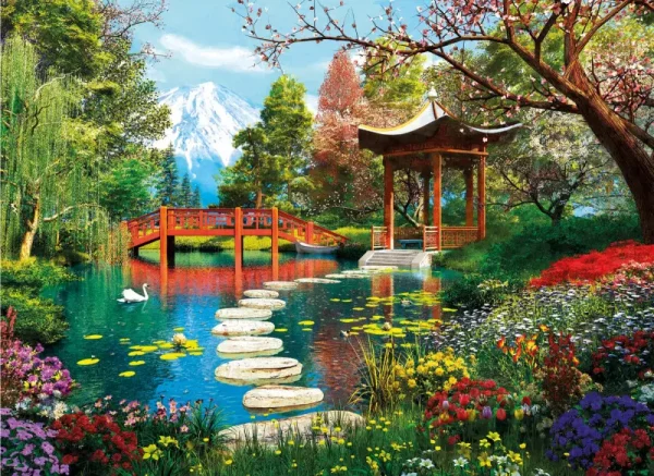 Puzzle 1000 elementów. High Quality Collection. Ogrody Fuji