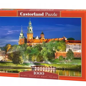 Puzzle 1000 elementów. Zamek Królewski na Wawelu nocą, Kraków