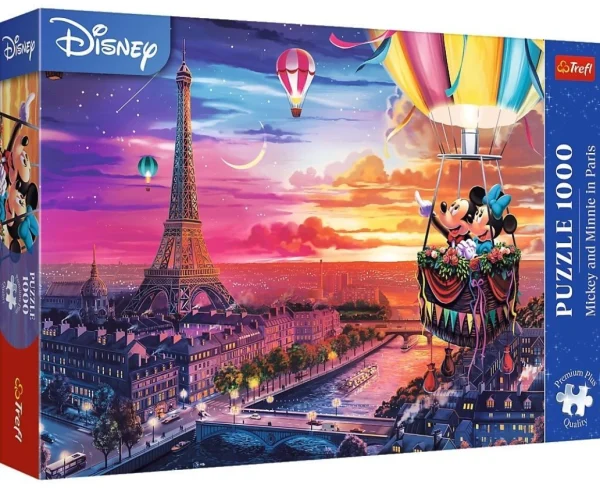 Puzzle 1000 elementów. Miki i Minnie w Paryżu