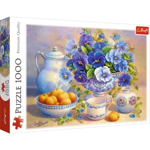 Puzzle 1000 elementów. Niebieski bukiet