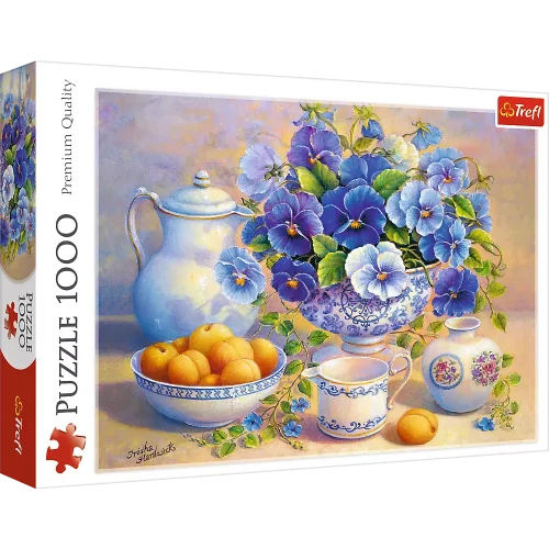 Puzzle 1000 elementów. Niebieski bukiet