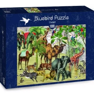 Puzzle 1000 Afrykańskie zwierzęta na pustyni