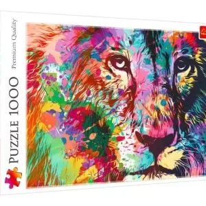 Puzzle 1000 elementów. Kolorowy lew