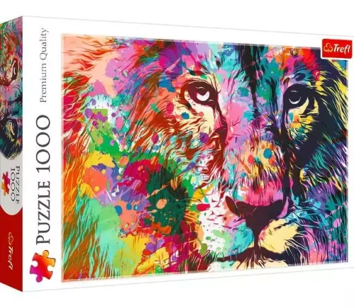 Puzzle 1000 elementów. Kolorowy lew