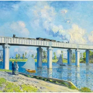 Puzzle 1000 elementów. Widok na most kolejowy w Argenteuil