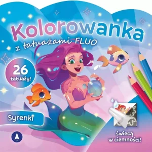 Kolorowanka z tatuażami fluo Syrenki