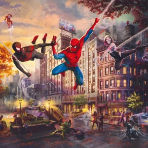Schmidt PQ Puzzle 1000 el. THOMAS KINKADE Spider-Man i przyjaciele Marvel