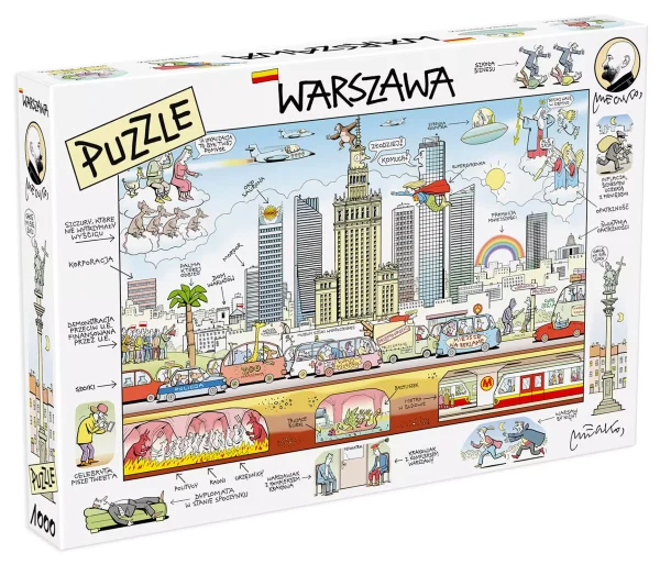 Puzzle 1000 elementów autorstwa Andrzeja Mleczki - Warszawa