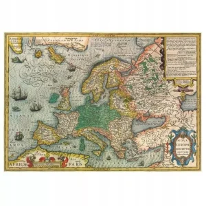 Puzzle Educa 1000 elementów Educa Puzzle 1000 el. Stara mapa Europy 8412668196247