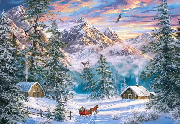 Puzzle 1000 elementów. Mountain Christmas
