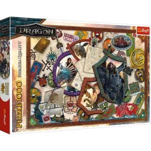 Puzzle 1000 elementów. Jak wytresować smoka, bohaterowie