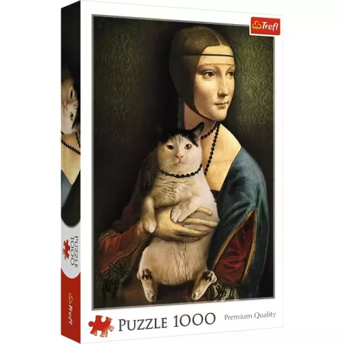Puzzle 1000 elementów. Dama z kotem