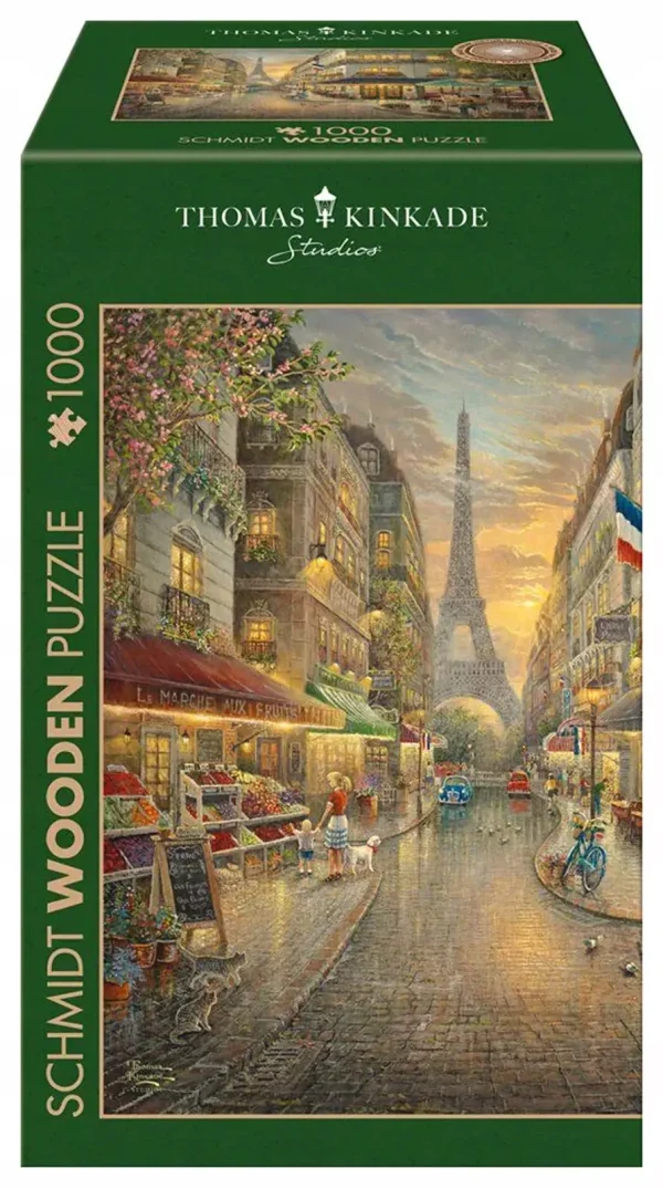 Schmidt PQ Puzzle 1000 el. THOMAS KINKADE Malowniczy Paryż drewniane