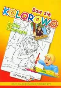 Baw się kolorowo Dzikie zwierzęta Szympans