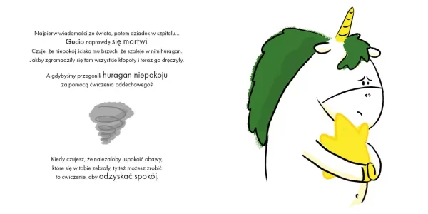 Uczucia Gucia. Gucio się martwi