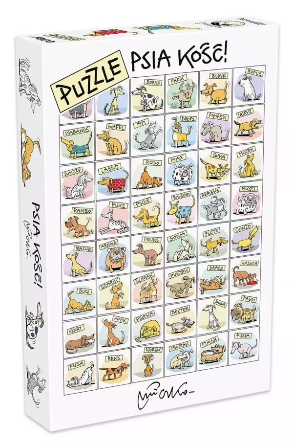 Puzzle 1000 elementów autorstwa Andrzeja Mleczki - Psia kość!