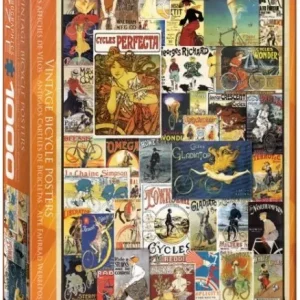Puzzle 1000 elementów. Stare plakaty, rowery