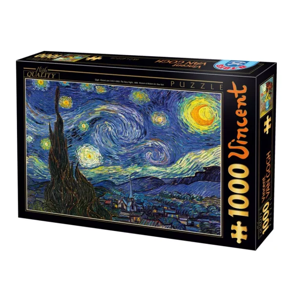 Puzzle 1000 elementów. Gwiaździsta noc, Vincent van Gogh