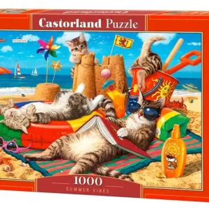 Puzzle 1000 elementów. Koty na wakacjach