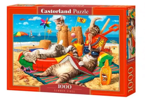 Puzzle 1000 elementów. Koty na wakacjach