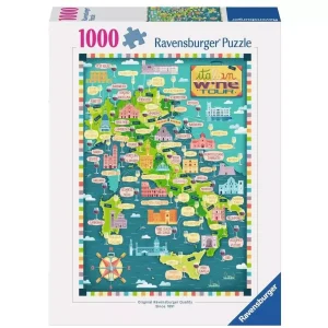 Puzzle 1000 Mapa włoskich win
