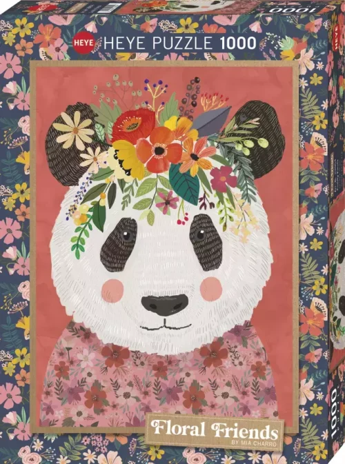 Puzzle 1000 elementów. Floral Friends. Panda, Mia Charro