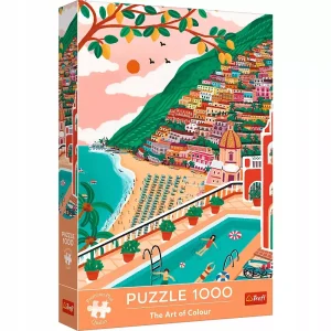 Puzzle 1000 elementów. Premium Plus. The Art of Colour. Positano, Włochy