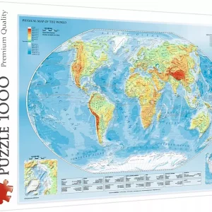 Puzzle 1000 elementów. Mapa fizyczna świata