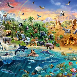 Puzzle 1000 elementów. Królestwo zwierząt