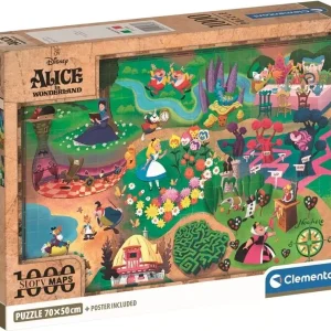 Puzzle 1000 elementów. Alicja w Krainie Czarów, mapa