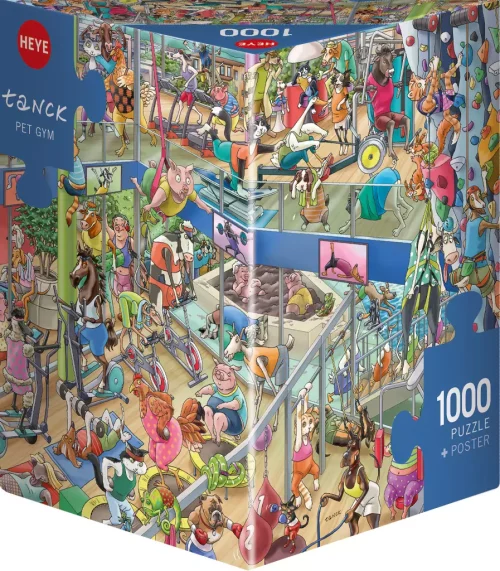 Puzzle 1000 elementów. Zwierzęta na siłowni