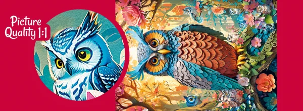 Puzzle 1000 elementów. Pikowana sowa 30776