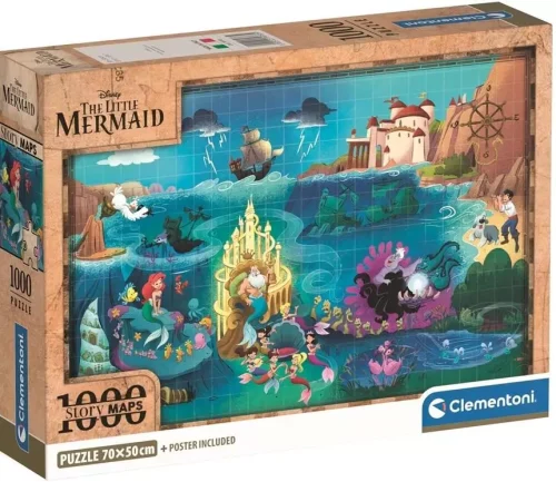 Puzzle 1000 elementów. Mała syrenka, mapa